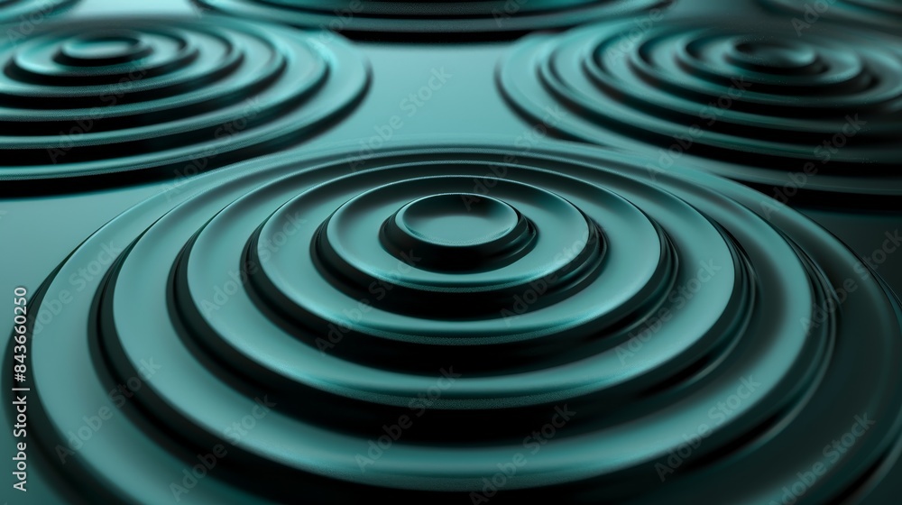 Poster abstract 3d texture - interlocking concentric circles with subtle lighting effects and seamless desi