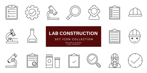 Exporset lab equipment icon vector design