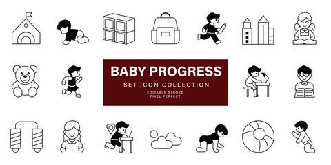 Kids development education icon vector design