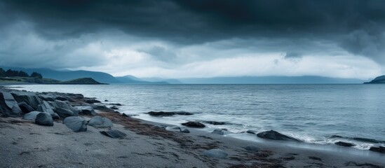 Obraz premium seascape on a cloudy day 1. copy space available