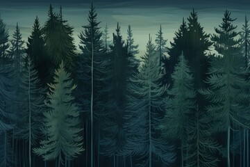 Fototapeta premium Forest green backgrounds landscape.
