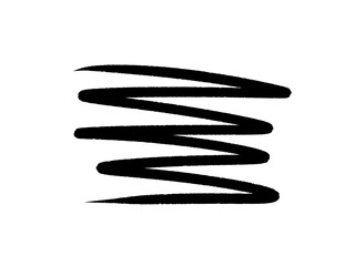 Brush stroke isolated on white. Hand drawn doodle illustration
