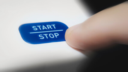 Push the start and stop button. Close up of the switch control. Continue or is this enough?