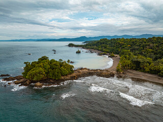 Nuqui, Chocò on the pacific ocean in Colombia by drone