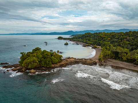 Nuqui, Choc&ograve; on the pacific ocean in Colombia by drone