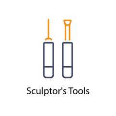 Sculptor's Tools vector icon