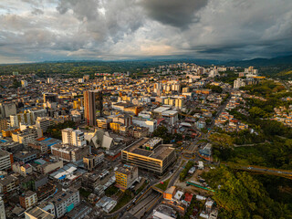 Armenia, city Colombian Andes drone - Colombia