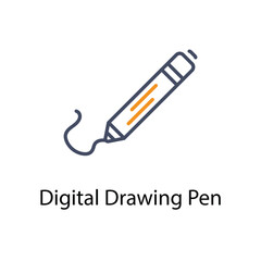 Digital Drawing Pen vector icon