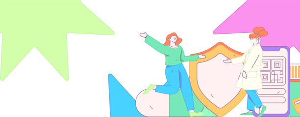 Medical characters fighting the epidemic flat vector concept operation hand drawn illustration
