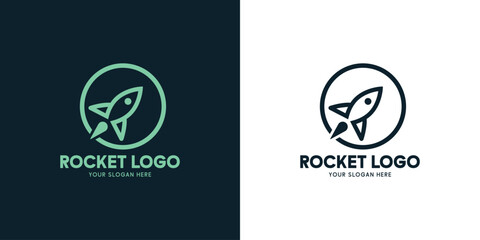 Launching Take Off Rocket Jet Plane Space modern logo word mark logotype design