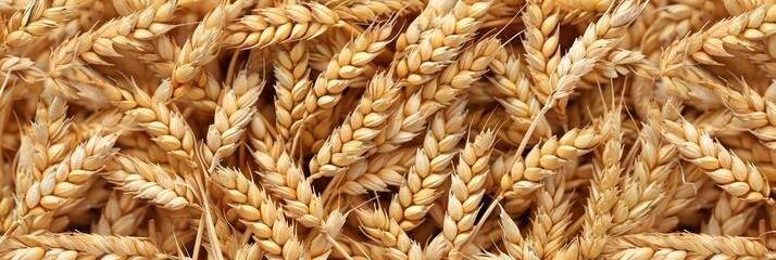 Abstract seamless background of golden wheat ear
