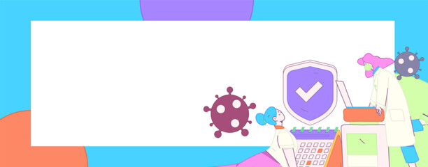 Medical characters fighting the epidemic flat vector concept operation hand drawn illustration
