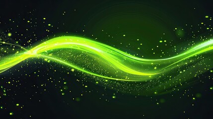 a neon green swoosh vector