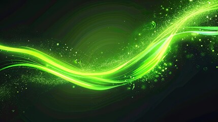 a neon green swoosh vector