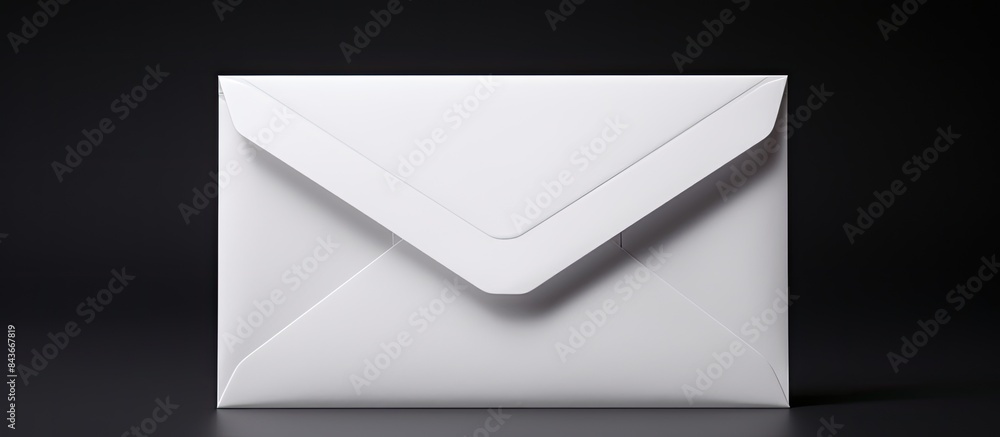 Poster envelope isolated on white background with clipping path. copy space available