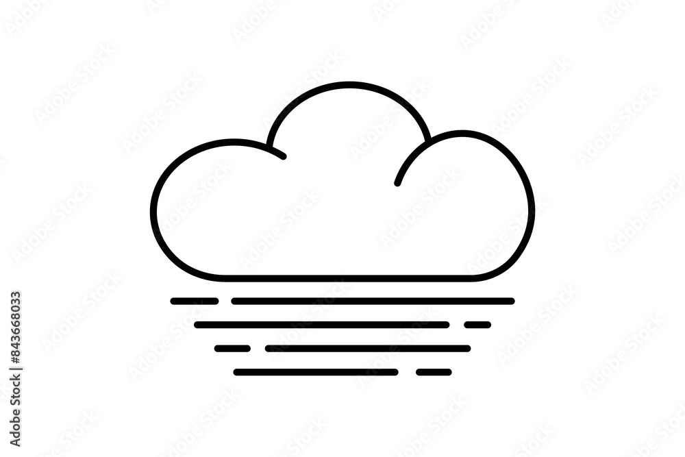 Poster fog icon. icon related to weather. suitable for web site, app, user interfaces, printable etc. line 
