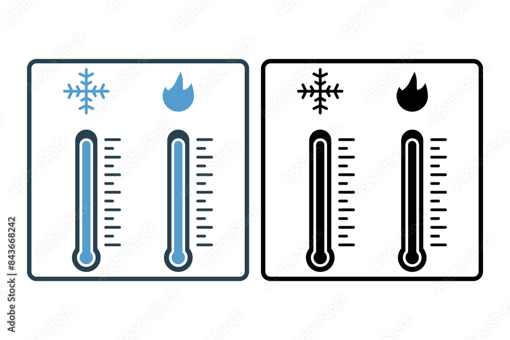 Poster thermometer icon. icon related to weather. suitable for web site, app, user interfaces, printable et