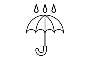 Umbrella icon. icon related to weather. suitable for web site, app, user interfaces, printable etc. line icon style. simple vector design editable