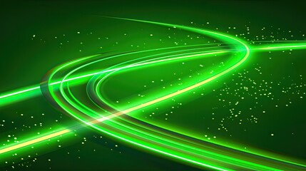 a neon green swoosh vector
