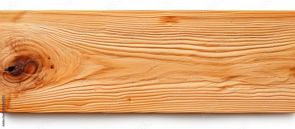 Poster Modern wood board texture isolated on white background with copy space for design or work clipping path