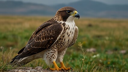 Falcon in its Natural Habitat Wildlife