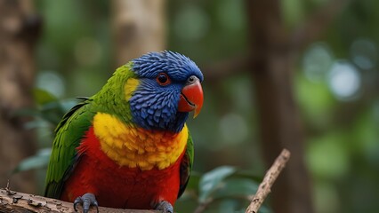 The red-collared lorikeet (Trichoglossus rubritorquis) is a species of parrot found in wooded habitats in northern Australia