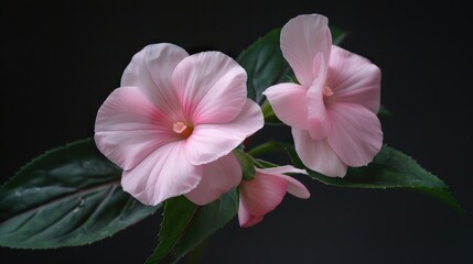 Obraz premium The Elegance of the Impatiens walleriana Blossom