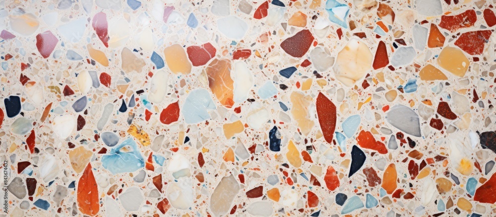 Aufkleber terrazzo flooring or marble old polished stone texture beautiful for background pattern wall and color beautiful with copy space add text