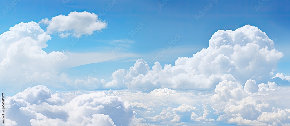 Aufkleber bright and gentle sky with clouds high quality photo. copy space available