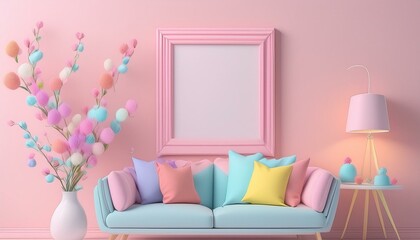 Warmth Within: Cozy Home Interior with Frame Mockup"
"Embrace Serenity: 3D Render of a Cozy Home Interior with Frame Mockup"