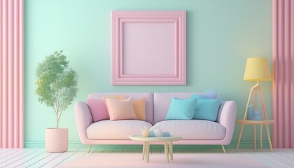 Warmth Within: Cozy Home Interior with Frame Mockup"
"Embrace Serenity: 3D Render of a Cozy Home Interior with Frame Mockup"