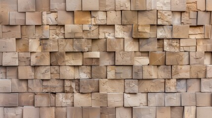 石のブロックを組み合わせた壁のデザイン
