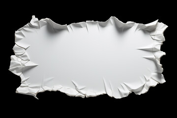 white paper ripped message torn