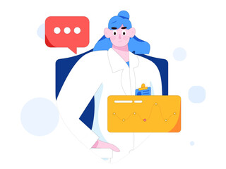 Medical characters fighting the epidemic flat vector concept operation hand drawn illustration
