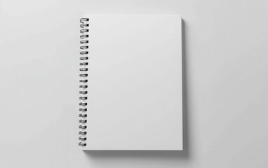 school notebook mockup, spiral notepad on a table