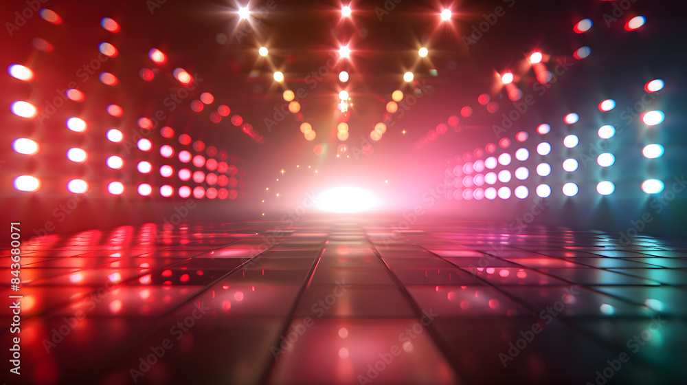 Poster a digital grid with glowing dots representing the network of ai. against an abstract dark background