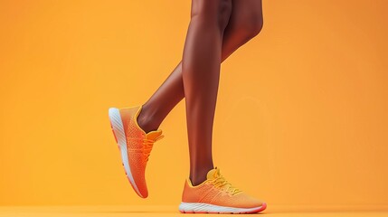 Leg cramp during exercise flat design front view workout advice 3D render split-complementary color scheme
