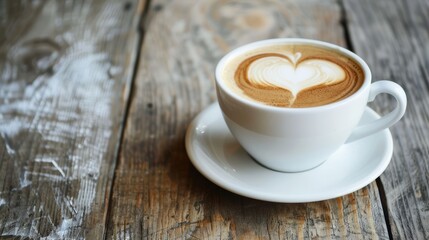 Fototapeta premium a glass of cappuccino with his signature art