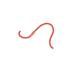 red worm vector 