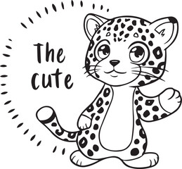 Set of vector illustrations in cartoon style. Super Cute cats with big eyes on white background