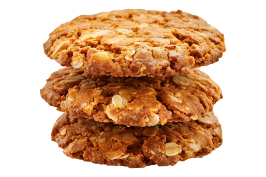 Anzac biscuit isolated on transparent background