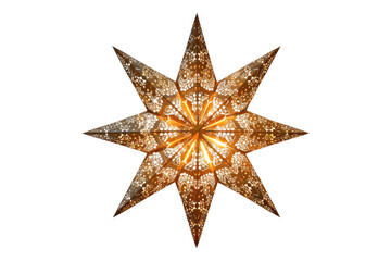 illuminated Suhil star isolated on transparent background