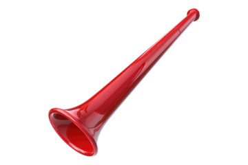 Red uvuvzela isolated on transparent background