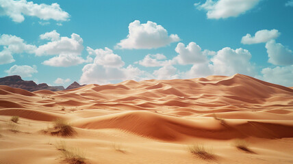 Naklejka premium Photography of the dunes in the desert, sunny day. Landscapes photography. 