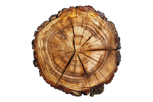 Sliced tree isolated on transparent background - Powered by Adobe