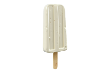 White popscile ice cream isolated on transparent background