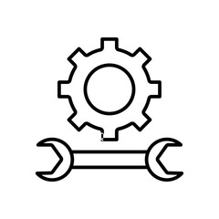 Engineering Tool Icon for Technical Equipment, Construction Projects, and Mechanical Designs
