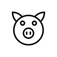 Pig Face Icon for Animal Themes, Farm Illustrations, and Cute Graphics