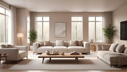 Photo interior modern design room 3D illustration