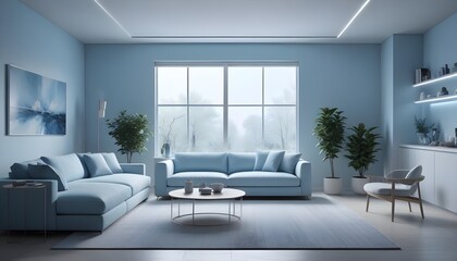 Fototapeta premium Photo interior modern design room 3D illustration
